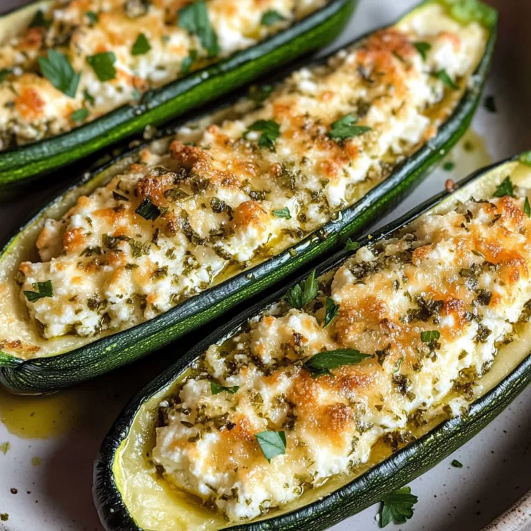 Feta Cheese Stuffed Zucchini