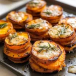 Garlic Butter Sweet Potato Stacks