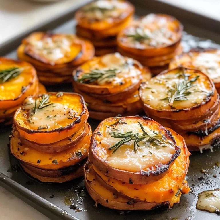 Garlic Butter Sweet Potato Stacks