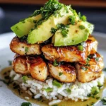Honey Lime Chicken & Avocado Rice Stack