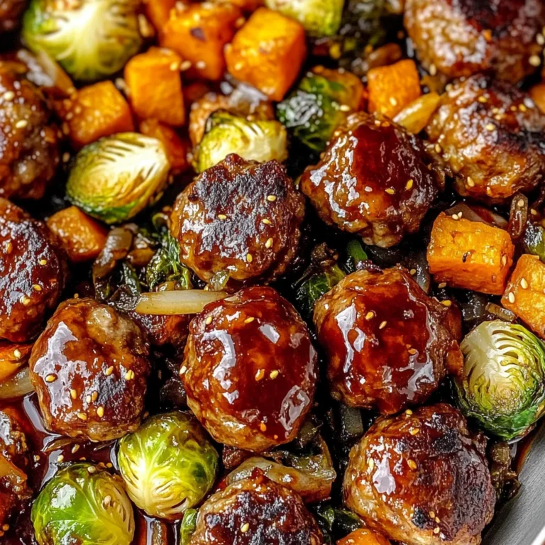 Korean BBQ Meatballs and Vegetables