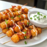 Loaded Tater Tot Skewers Recipe