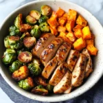 Maple Dijon Chicken & Roasted Sweet Potato Bowls