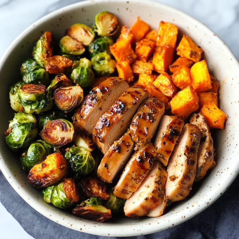 Maple Dijon Chicken & Roasted Sweet Potato Bowls
