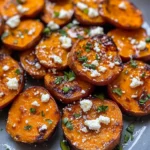 Roasted Sweet Potato Rounds with Honey & Feta