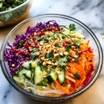 Spring Roll Salad with Spicy Ginger Dressing