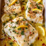 Tasty Baked Cod in Coconut Lemon Cream Sauce