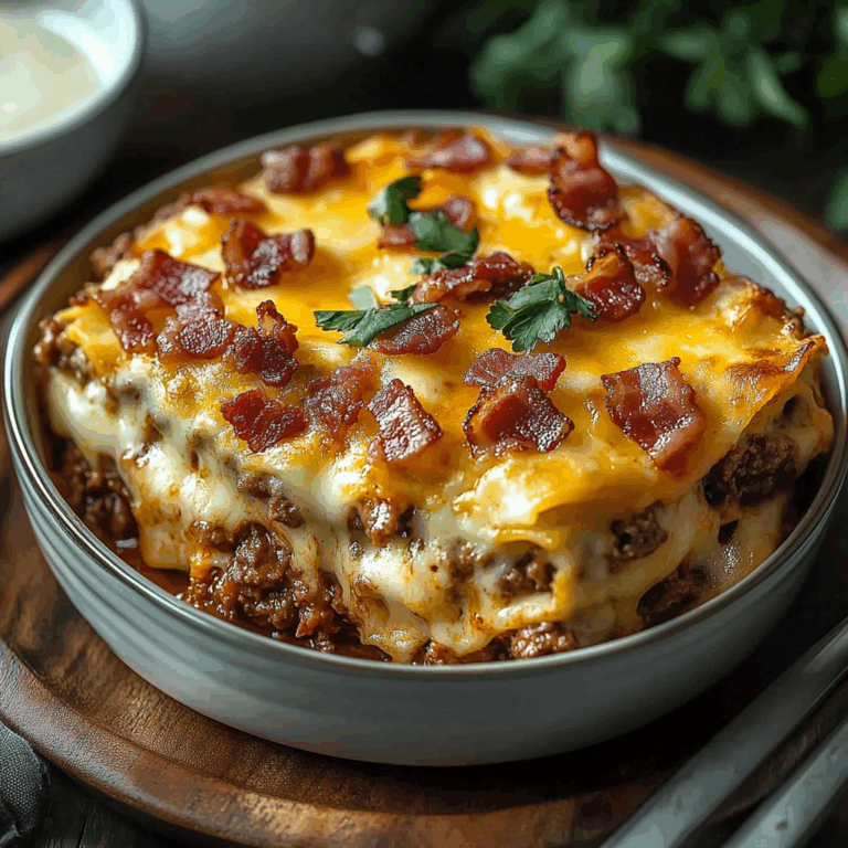 Low-Carb Bacon Cheeseburger Casserole: A Delicious and Easy Recipe for Keto Lovers