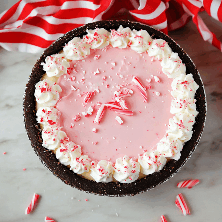 White Chocolate Peppermint Pie