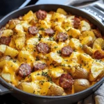 Cheesy Ranch Potatoes and Smoked Sausage