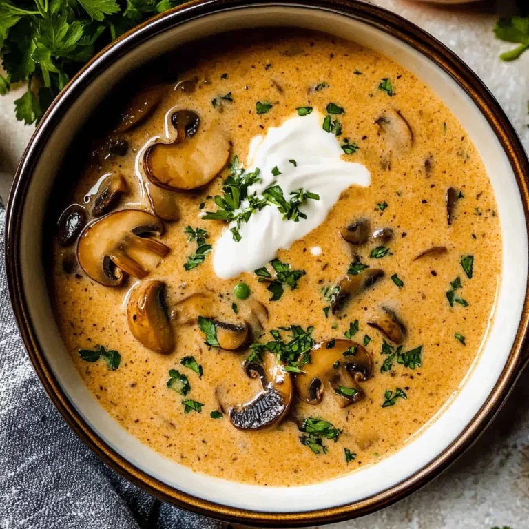 Creamy Hungarian Mushroom Soup
