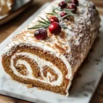 Quick Ginger Bread Yule Log Cake