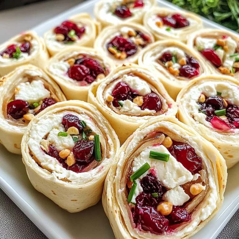 Savory Christmas Cranberry Roll Ups