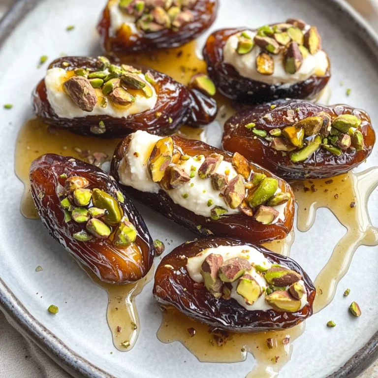 Stuffed Dates with Cream Cheese, Pistachios, and Honey