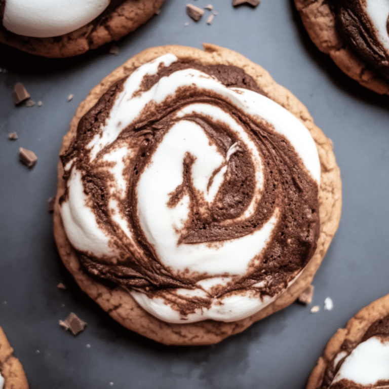 Chocolate vegan marshmallows Swirl Cookies